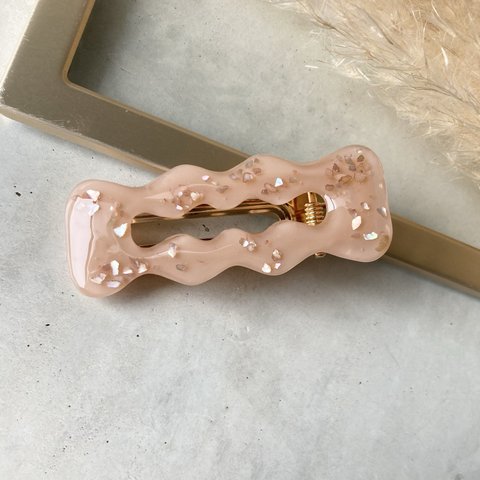 hair clip / salmon pink