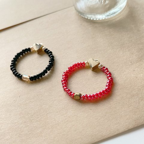 heart ring （black単品）（＊こちらはsetではございません）