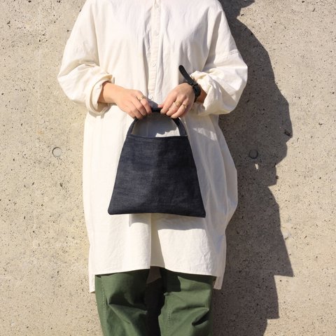 〈denim〉one handle bag