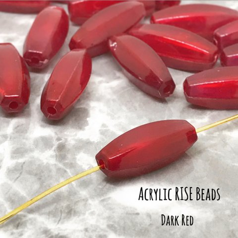 Acrylic Rise Beads DarkRed 20pcs