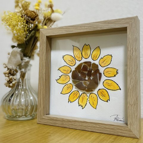 Sunflower🌻〜シーグラスアート〜