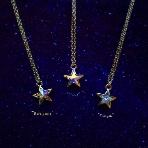 Asterism Premium Accessory (3 types)｜星型チャームネックレス - 冬の大三角 -【”秘密特典”付き♪】