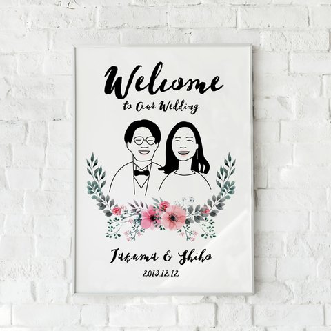 似顔絵 ウェルカムボード 結婚式