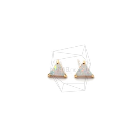 ERG-1659-G【2個入り】オパールピアス   ,Synthetic opal Post Earring