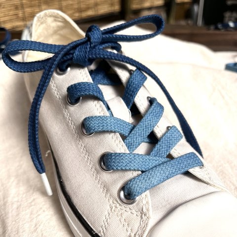 本藍染スニーカー靴紐