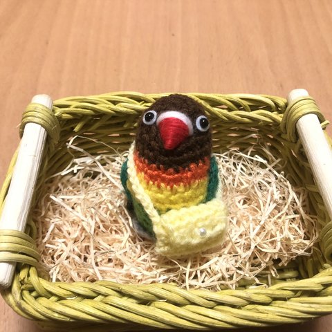 インコちゃん用春色ポシェット（クリームイエロー）