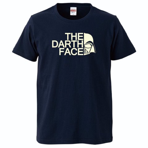  【送料無料】【新品】【抜染】THE DARTH FACE ダースフェイス 抜染 半袖 Tシャツ パロディ おもしろ 黒 ブラック メンズ サイズ プレゼント