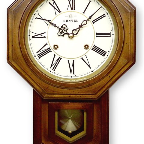 ボンボン 時打ち 振り子時計（8角）ローマ字  QL688_R