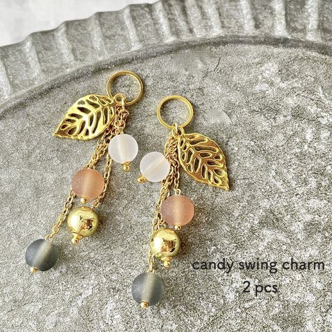 2pcs★charm・candy swing chic（タッセルチャーム)