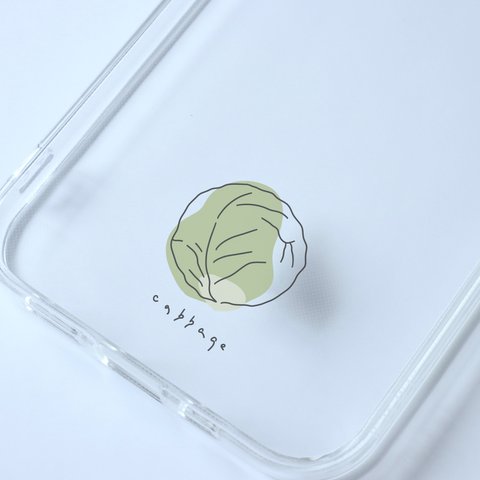 キャベツ　cabbage/mplant　スマホケース　iPhoneケース　クリアケース　ソフトケース シンプル