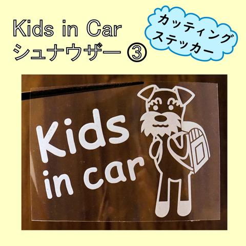 [送料無料]Kids in carステッカー シュナウザー3
