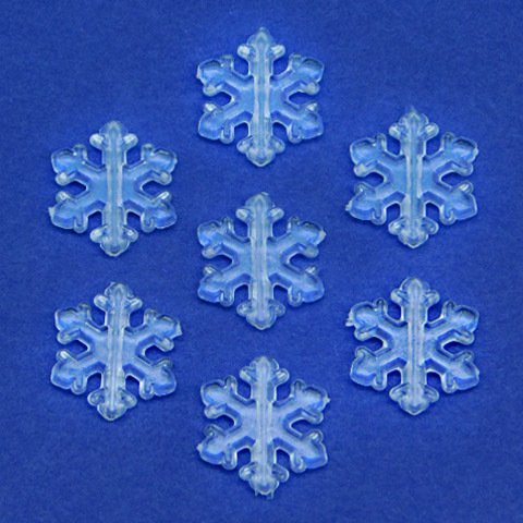 アクリルビーズ 雪 結晶 スノークリスタル 冬 クリスマス アクセサリーパーツ クリアカラー 20個 beads1214 GreenRoseYumi