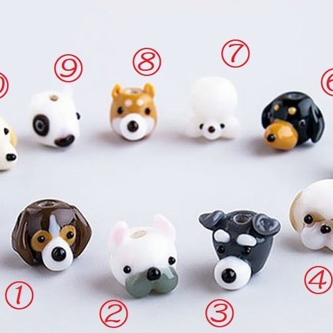 【2月29日まで限定価格・受注後製作】かわいい愛犬スマホピアス　11種類