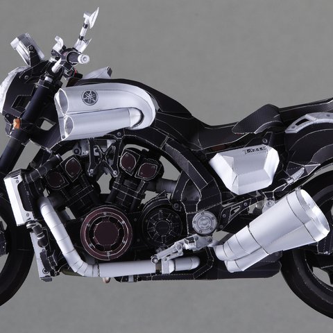 No.mi21010101_超精密バイクペーパークラフトYAMAHA 08VMAX