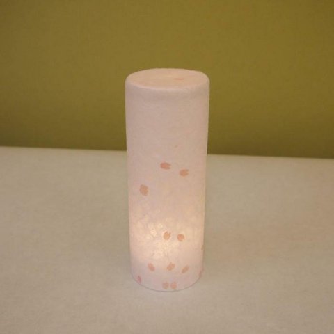 和風照明　インテリア照明　CAD-7023 和紙キャンドルＬＥＤ　阿波手漉き和紙　楮落水（桜ピンク）（ＬＥＤキャンドルホルダー） 