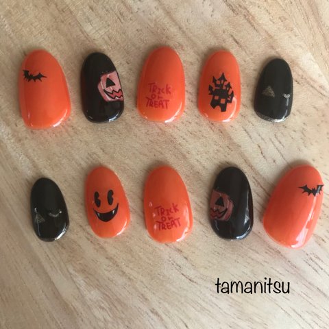 ハロウィンネイルチップ