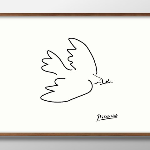 11364■A3アートポスター『パブロ・ピカソ　平和の鳩』絵画　イラスト　デザイン　北欧　マット紙