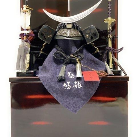 五月人形　黒龍6号兜曙塗収納飾り