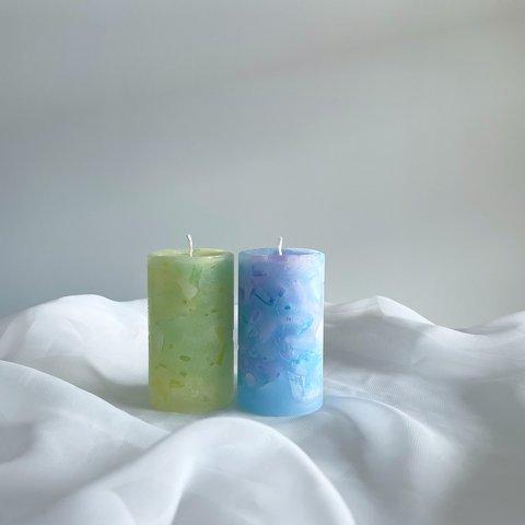 ajisai candle*紫陽花キャンドル*ナチュラルキャンドル*アロマキャンドル*2本セット*