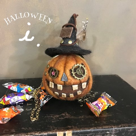 ☆ハロウィン仕様☆かぼちゃがま口🎃B