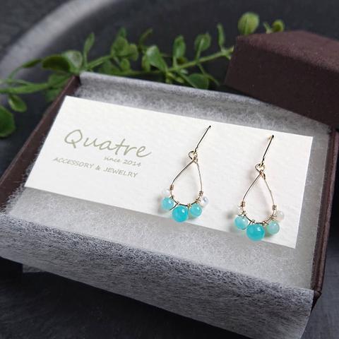 アマゾナイト 【Amazonite】 ちいさなフープピアス