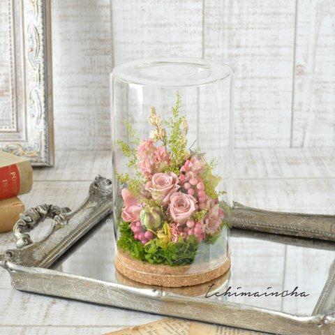 minne限定文字入れ無料【botanical glass L size～rose garden～】✽母の日におすすめ✽自然を感じる✽ボタニカルグラス