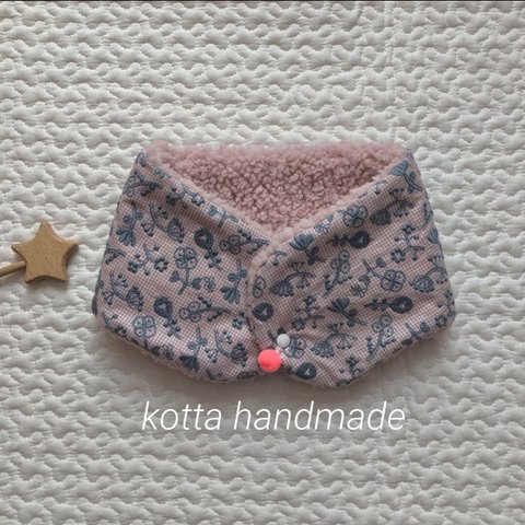 new//flower ハンドメイド キッズマフラー ミナペルホネン生地