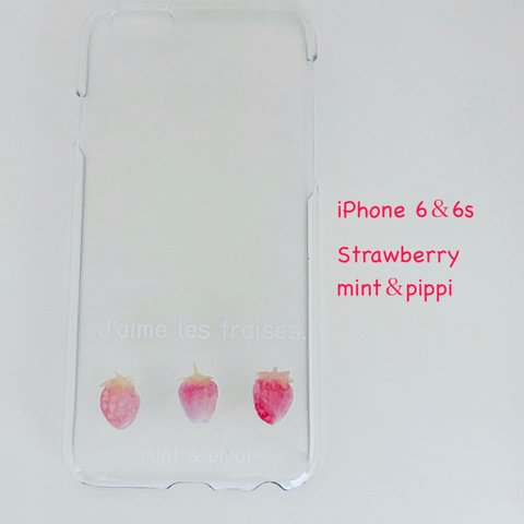iPhone6&6s mint＆pippi スマホケース ストロベリー