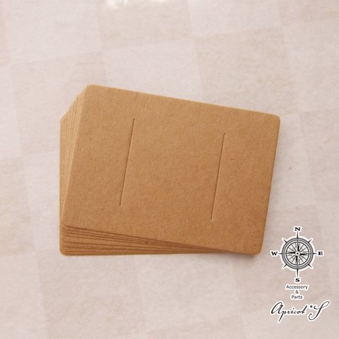 【20枚セット】ヘアピン用 台紙（ クラフト紙  ）長方形 無地 シンプル 梱包 ラッピング