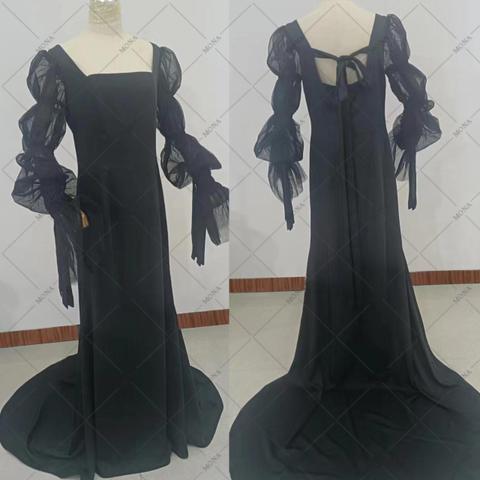 カラードレス 上品 エレガント スクエアネック ウェディングドレス G011-1