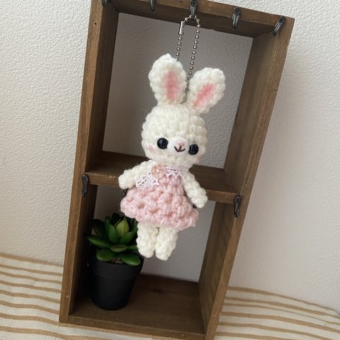 ［sold out］あみぐるみ☆うさぎボールチェーン