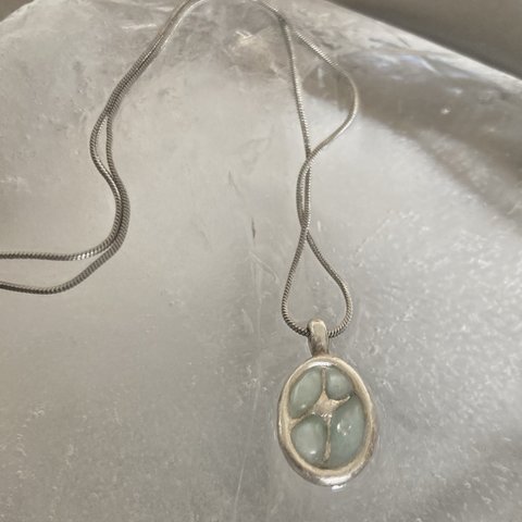 silver erosion necklace