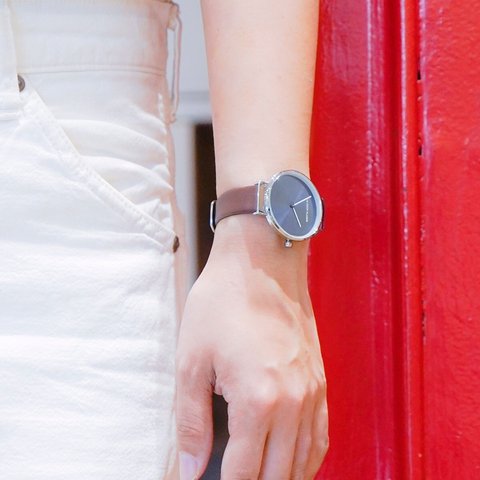 【シンプルなネイビーデザイン】腕時計 シンプル ブラウン レディース メンズ レザー ベルト交換可能 新生活に♪