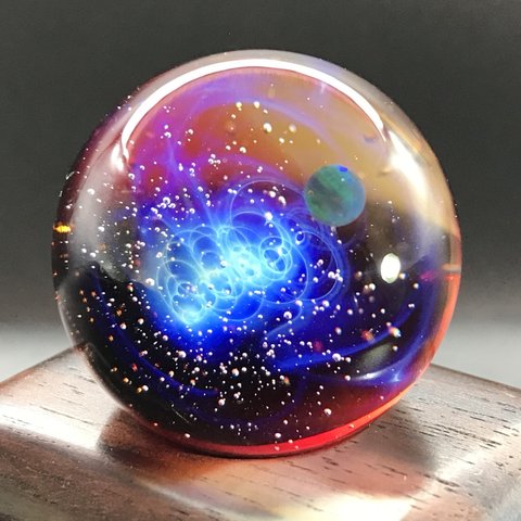 宇宙モチーフガラス   瑠璃-009