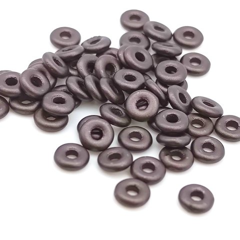 直径4ｍｍ　O beads🄬A　パステルダークブラウン　3ｇ　ALOBES