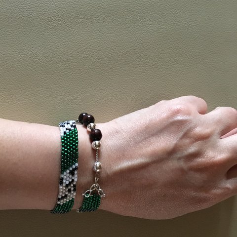 bracelet  dalmatian   ( green )  