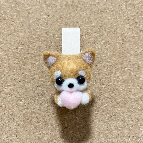 柴犬　ピンチ型マグネット