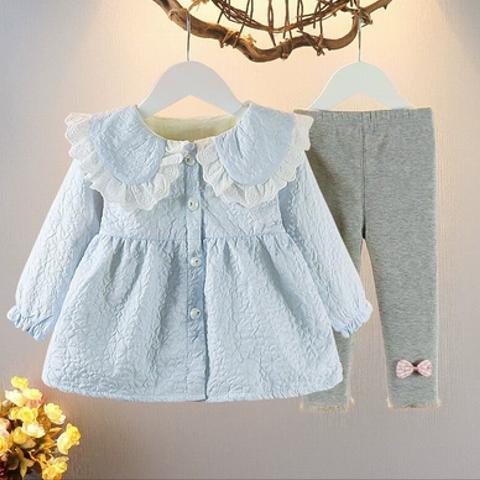 子供服 保温するコート 冬用 出産祝い 女の子服 2枚のセット.