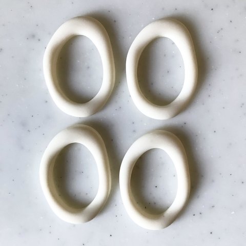 White Distorted Oval Parts