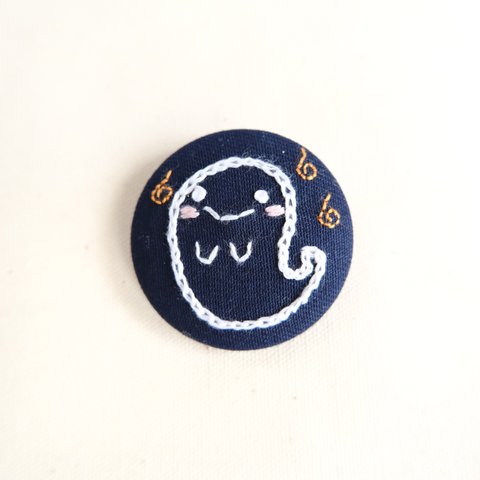 おばけの刺繍ブローチ　ハロウィン