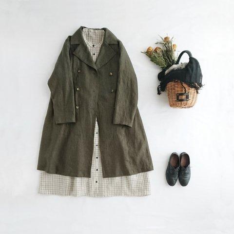 リネンピーコート　Khaki