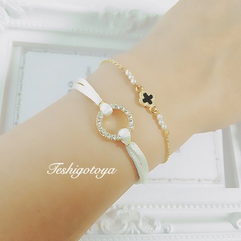 pearl flower bracelet