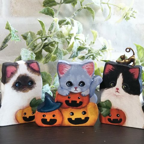 子猫たちのハロウィンオーナメント☆