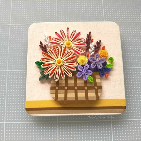 ペーパークイリング キット：秋の花かご