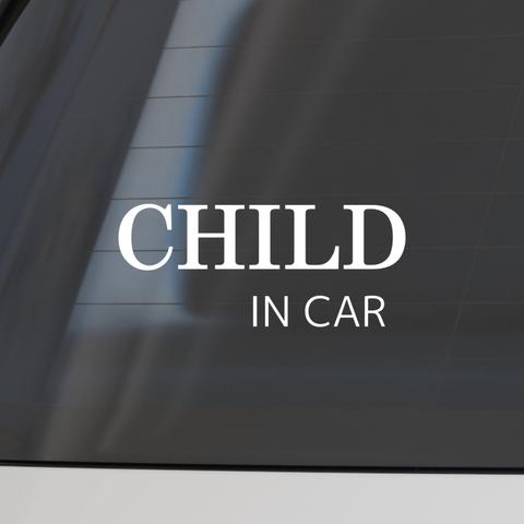 【綺麗に剥がせる】 CHILD IN CAR カッティングステッカー シール シンプル ベビー 赤ちゃん 3色展開