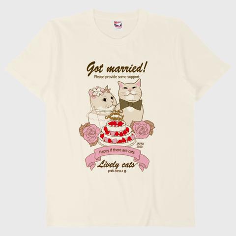 猫Ｔシャツ「ウェディング」