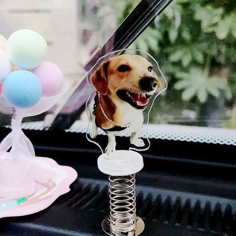 揺れるスプリングの飾り物　 愛犬・愛猫 動物　犬　猫　うさぎ　鳥　ハムスタ-　ペット　インテリア