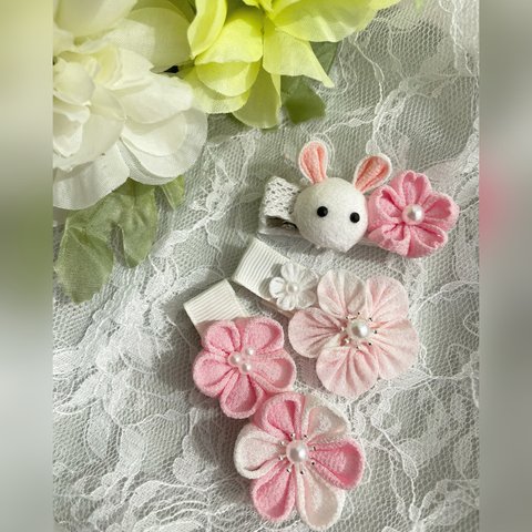 ピンク大好きヘアクリップ🌼(再販