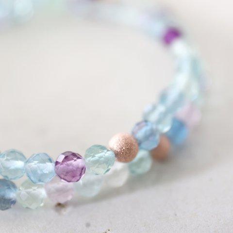  MultiColor fluorite　bracelet [kgf3862]