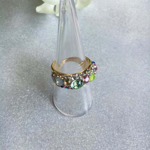 colorfull swarovski ring